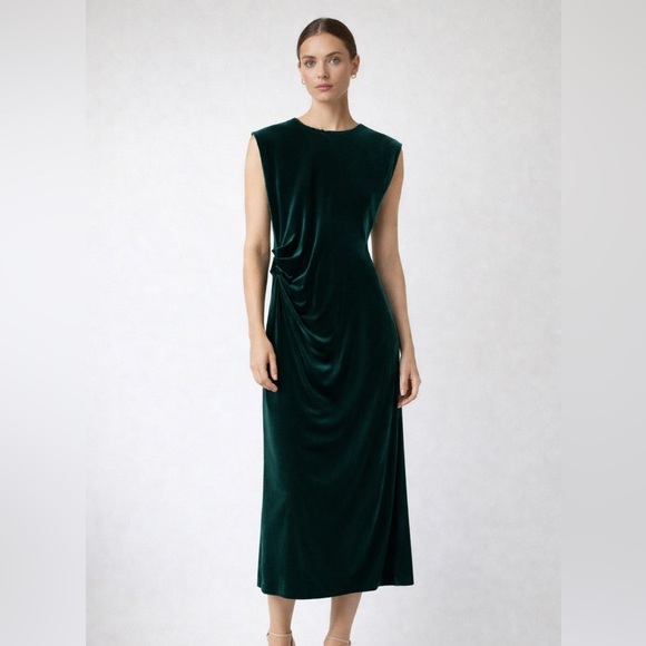 Zara Dresses & Skirts - Zara Velvet Midi Dress
